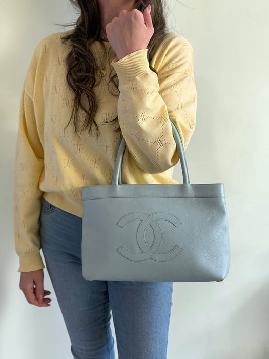 Chanel Timeless CC ice Blue Tote