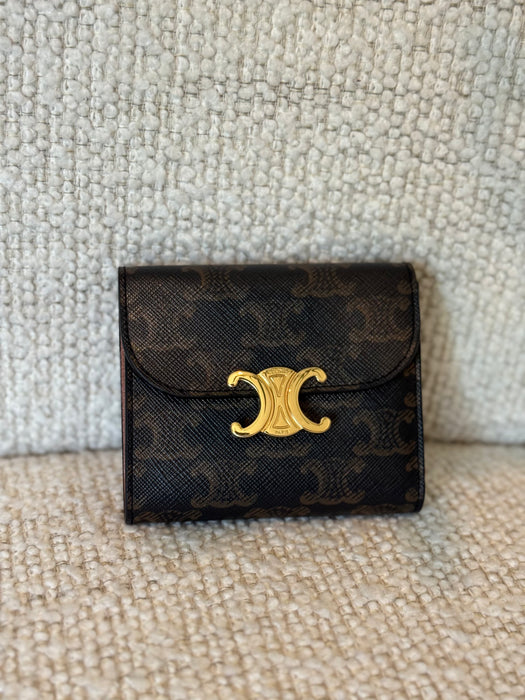 Celine Triomphe Compact Wallet