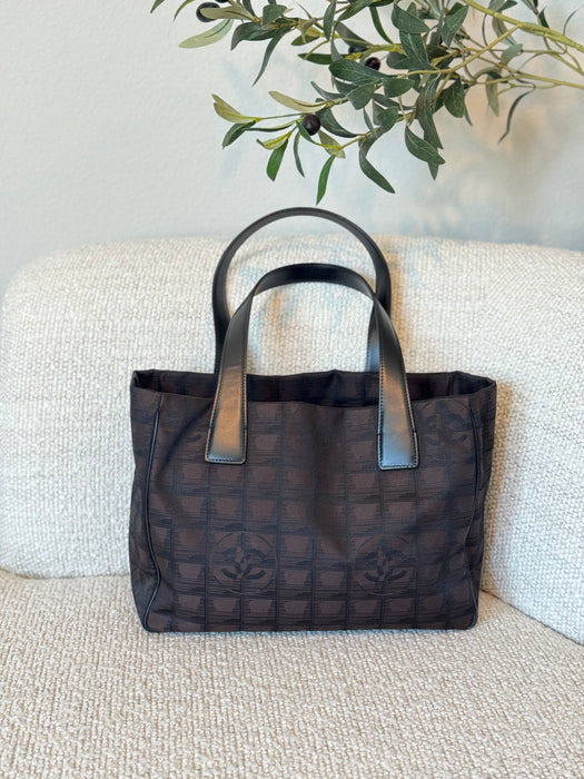 Chanel Travel line Chocolate CC tote