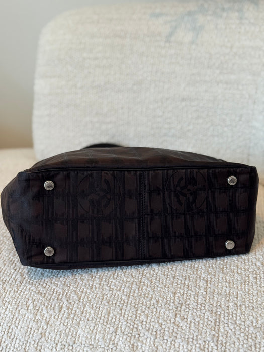 Chanel Travel line Chocolate CC tote