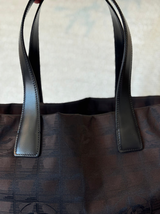 Chanel Travel line Chocolate CC tote